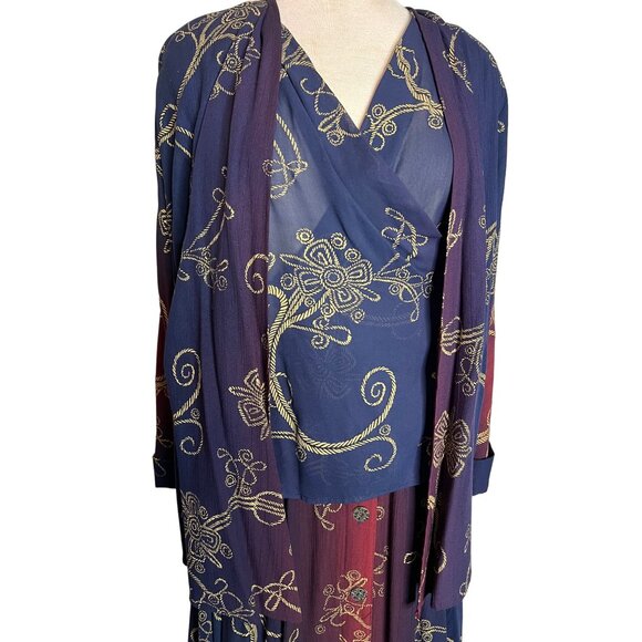 Vintage Carole Little Petites Size 4 Boho Jacket Blouse & Skirt Set - Picture 7 of 16